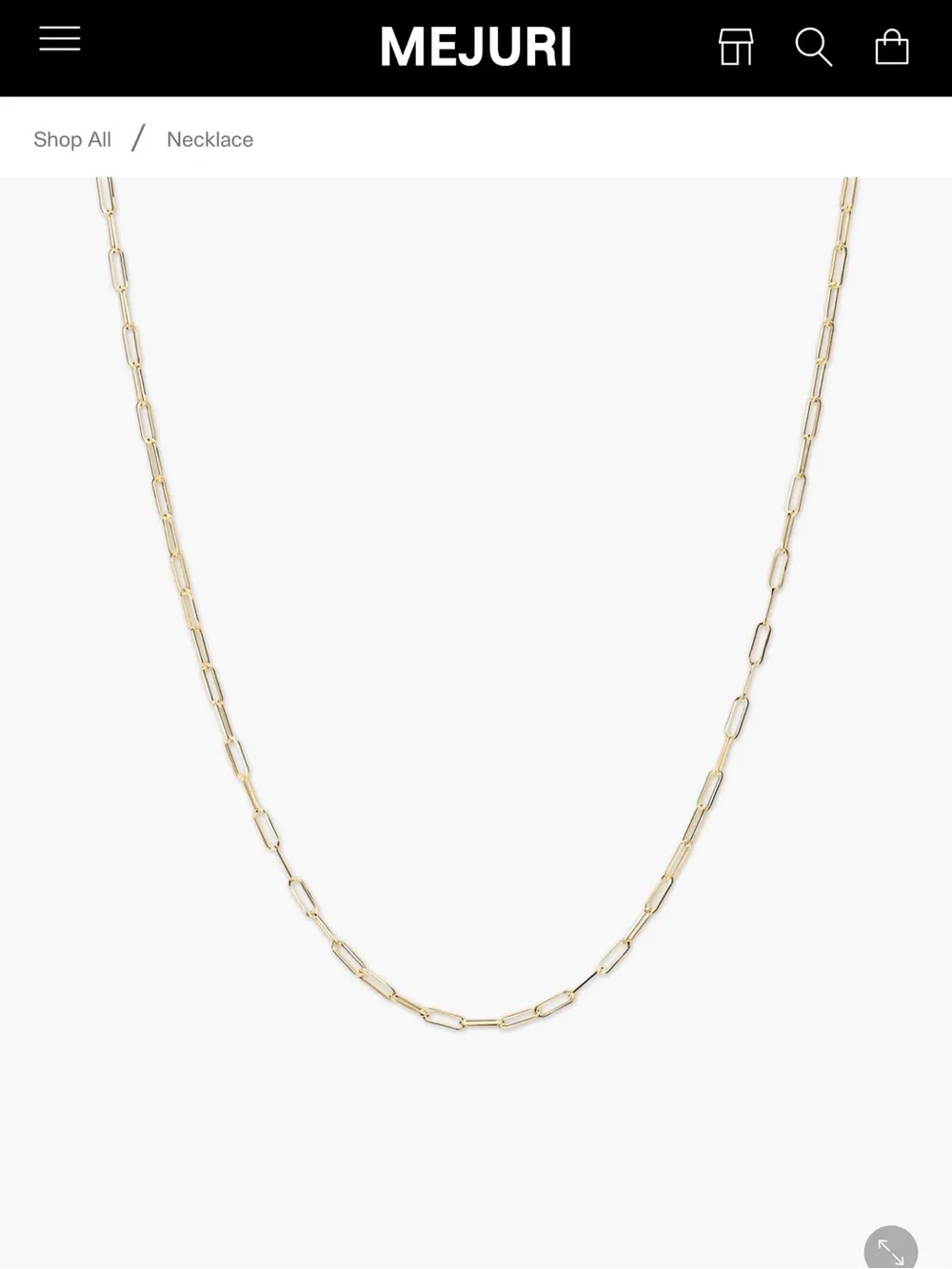 10k Mejuri Gold Paperclip Link Necklace